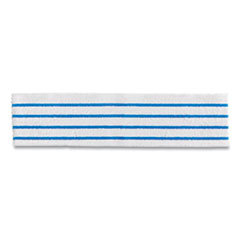 Disposable Microfiber Pad, 4.75 x 19, White/Blue Stripe, 50/Pack, 3 Packs/Carton